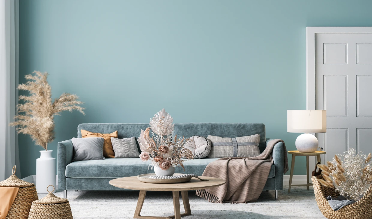 Stylish interior design with neutral tones